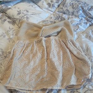 Beige, strapless top